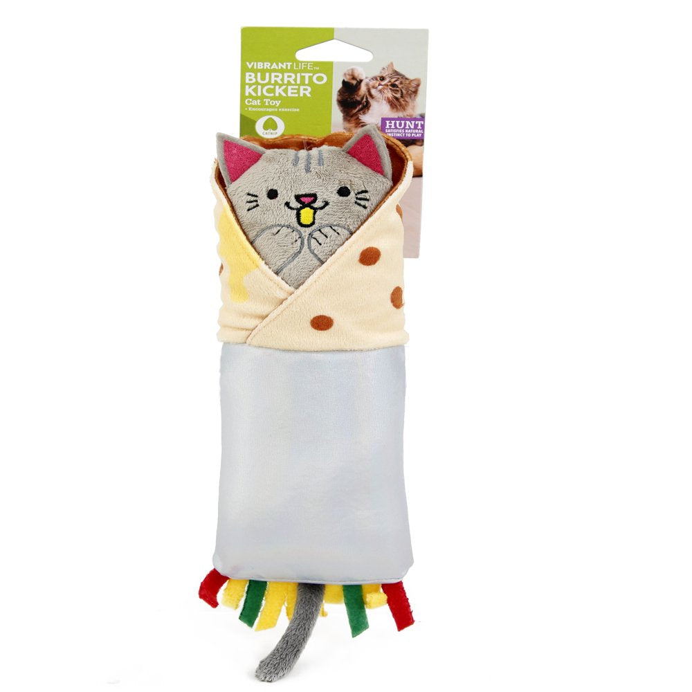 Vibrant Life Burrito Kicker Catnip Cat Toy, 1Ct Animals & Pet Supplies > Pet Supplies > Cat Supplies > Cat Toys Hartz Mountain Corp.   