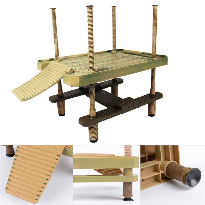 OOKWE Turtle Climbing Basking Platform Tortoise Sunbathe Pier Reptile Ramp Floating Island for Turtle Tank Aquarium Ornaments Amphibian Leisure Square Table Animals & Pet Supplies > Pet Supplies > Small Animal Supplies > Small Animal Habitat Accessories OOKWE   