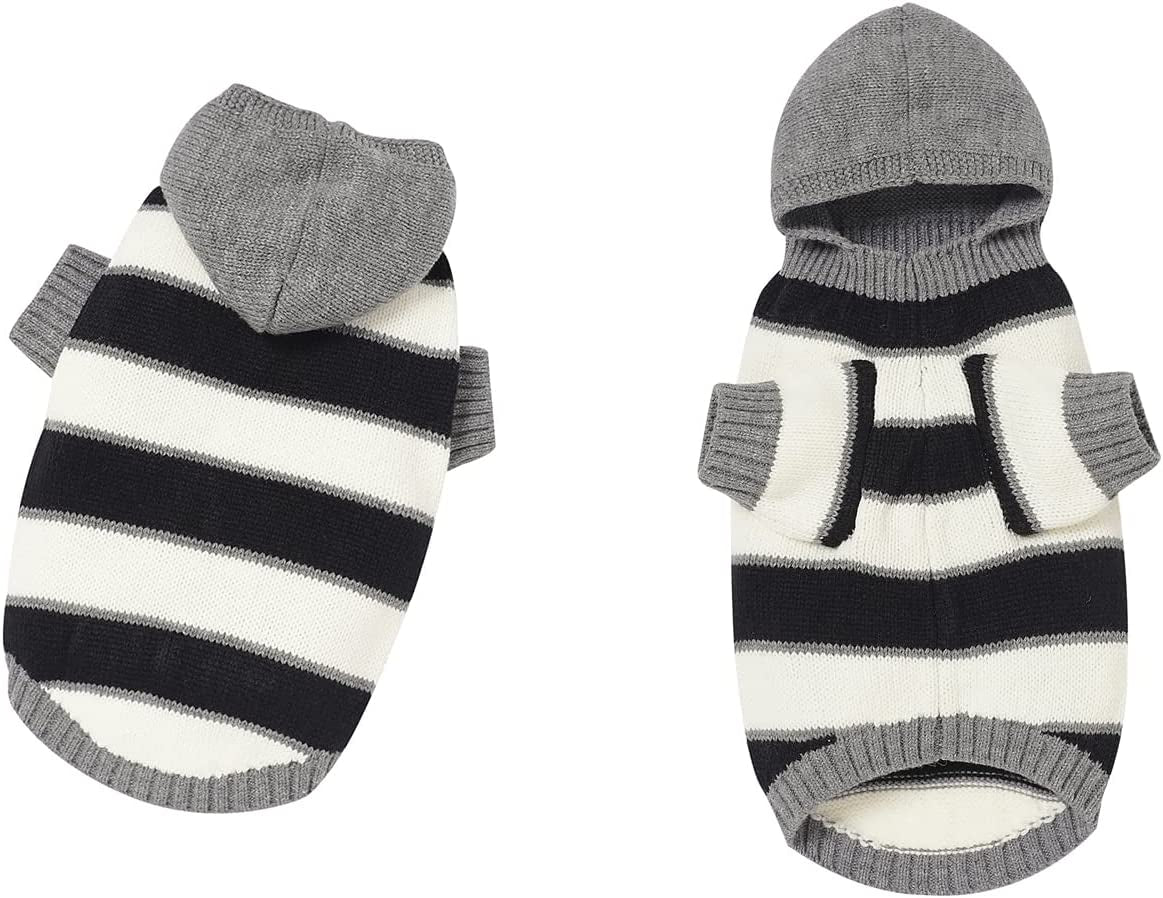 Warm Dog Cat Sweater Winter Pet Clothes Outfits for Small Dogs(S,Off White) Animals & Pet Supplies > Pet Supplies > Dog Supplies > Dog Apparel BEFAiR B943-Grey Small 