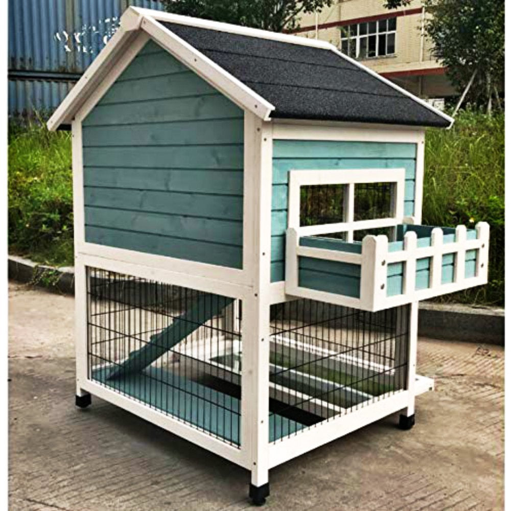 Garden Window Wooden Rabbit Hutch Bunny Cage Guinea Pig House Ferret Chinchilla Small Animal Habitat Animals & Pet Supplies > Pet Supplies > Small Animal Supplies > Small Animal Habitats & Cages Seny   