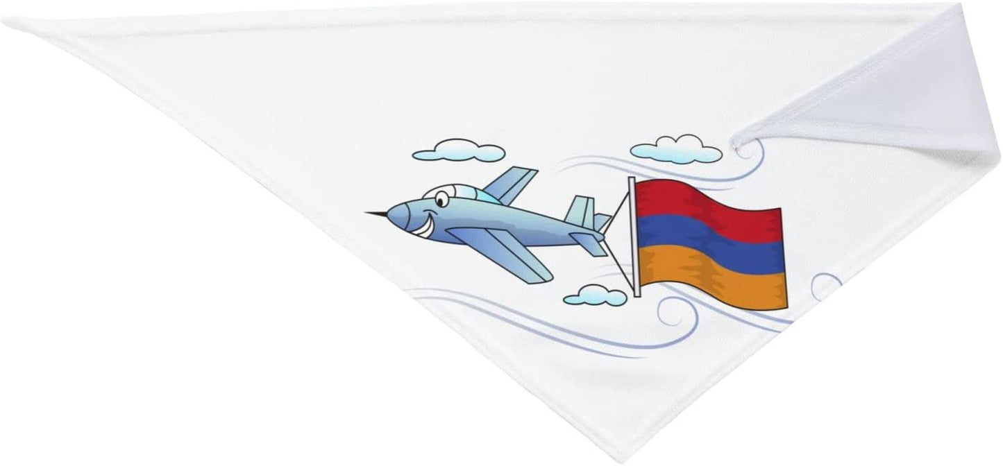 Airplane with Armenian Flag Pet Dog and Cat Decorative Triangle Scarf,Dog Bandana,Breathable and Stain Resistant. Animals & Pet Supplies > Pet Supplies > Dog Supplies > Dog Apparel ZALTAS   