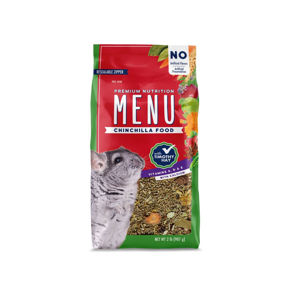 Menu Chinchilla Food - Vitamin-Fortified Complete Nutrition - Natural Forage Blend, 2 Lb Animals & Pet Supplies > Pet Supplies > Small Animal Supplies > Small Animal Food Vitakraft Sun Seed Inc.   