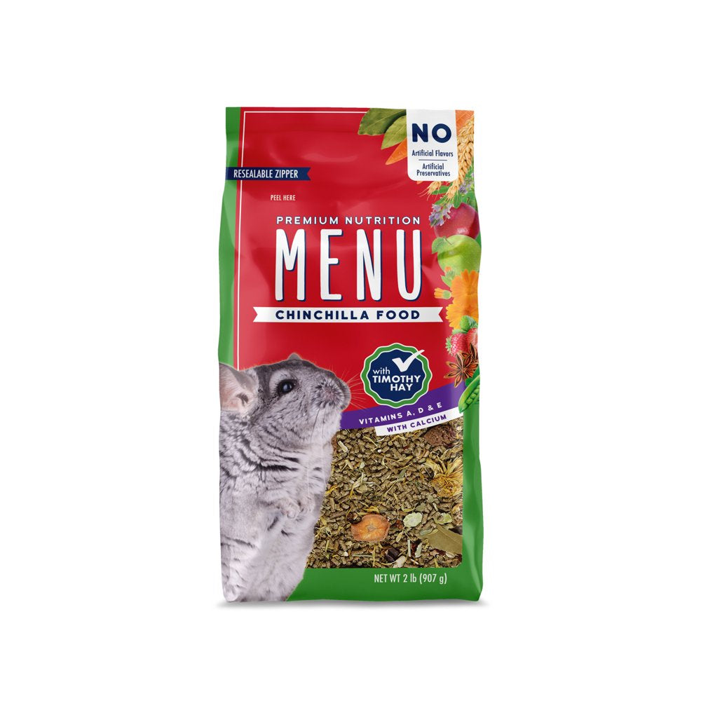 Menu Chinchilla Food - Vitamin-Fortified Complete Nutrition - Natural Forage Blend, 2 Lb Animals & Pet Supplies > Pet Supplies > Small Animal Supplies > Small Animal Treats Vitakraft Sun Seed Inc.   