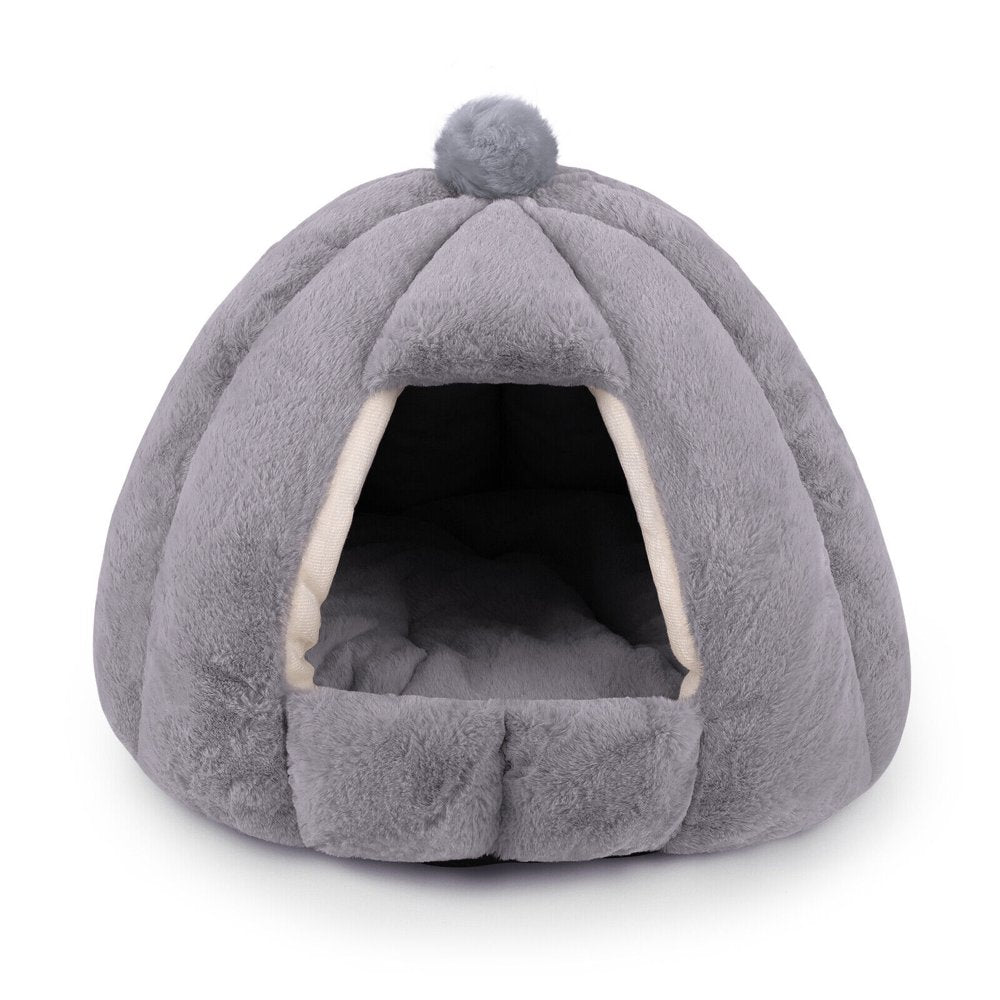 Lucky Monet Cozy Cave Pet Cat Bed with Removable Cushion for Cats Small Dogs