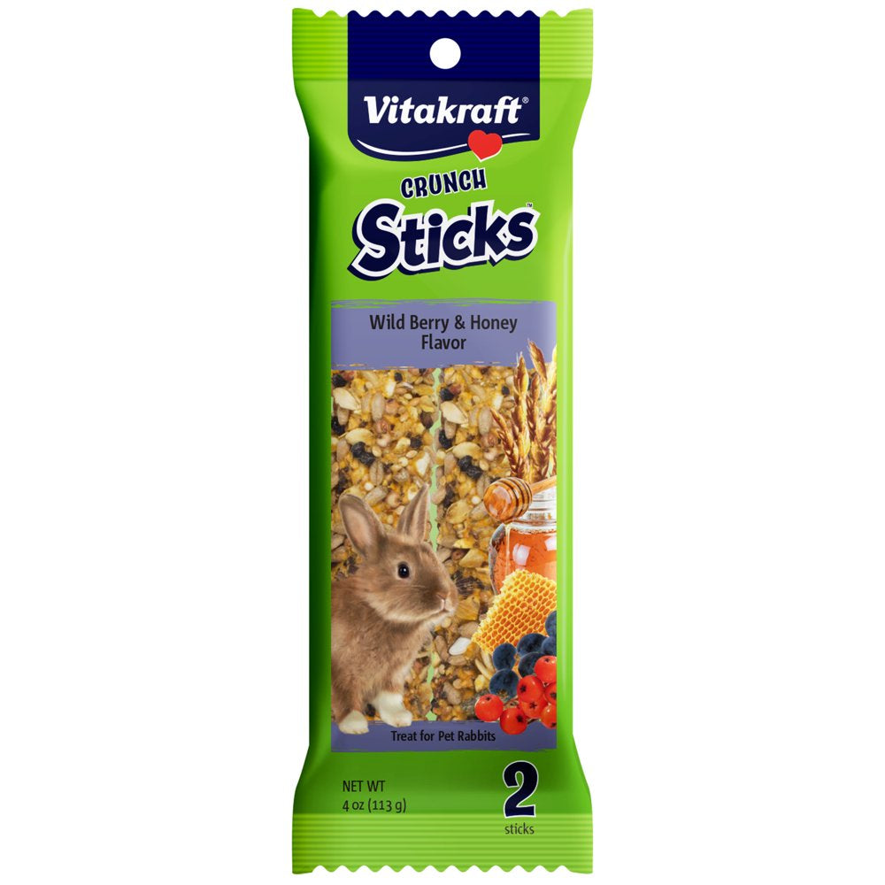 Vitakraft Crunch Sticks Rabbit Treat - Wild Berry and Honey - Rabbit Chew Sticks Animals & Pet Supplies > Pet Supplies > Small Animal Supplies > Small Animal Treats Vitakraft Sun Seed   