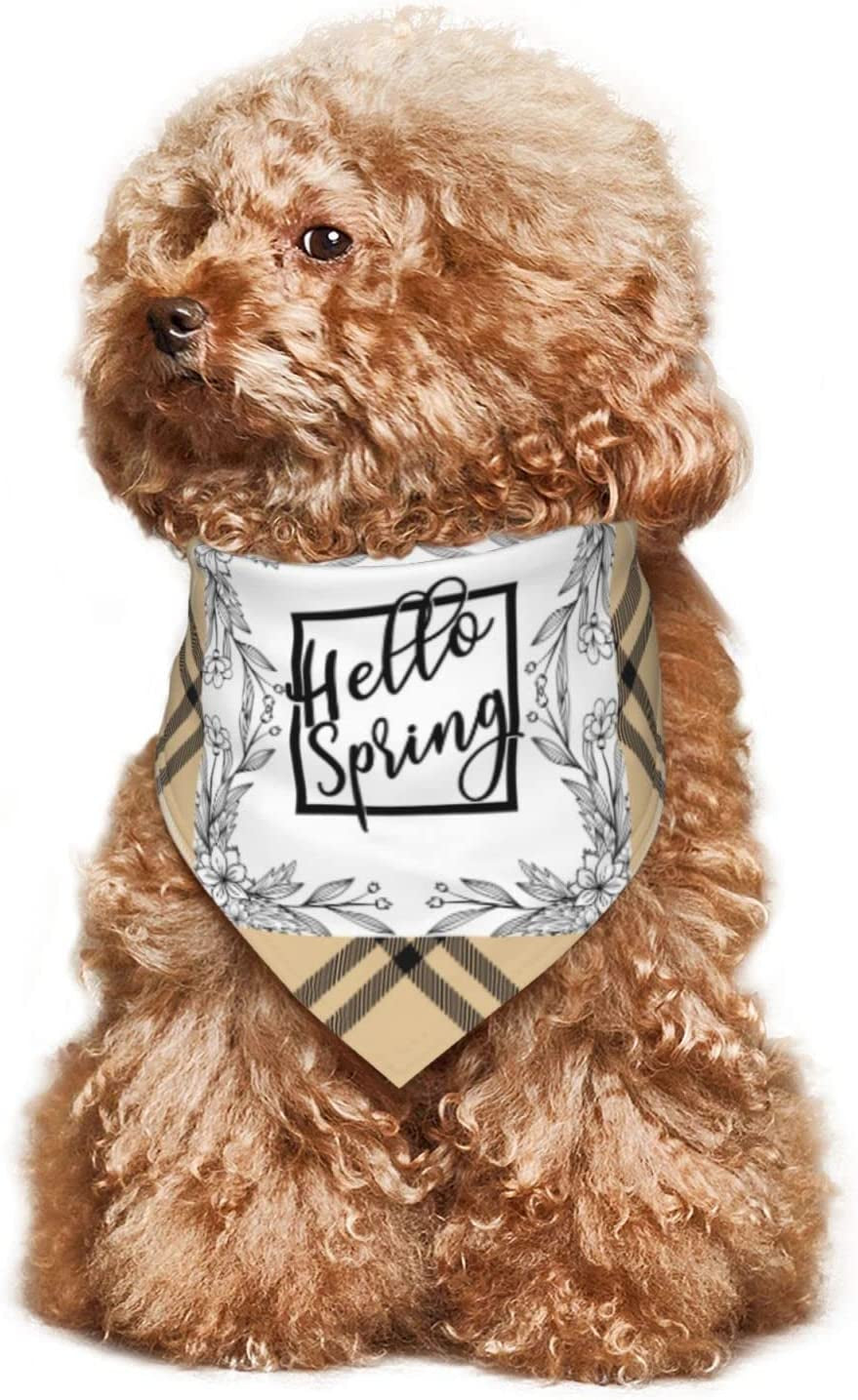 Hello Spring Sketch Pet Dog and Cat Decorative Triangle Scarf,Dog Bandana,Breathable and Stain Resistant. Animals & Pet Supplies > Pet Supplies > Dog Supplies > Dog Apparel ZALTAS   