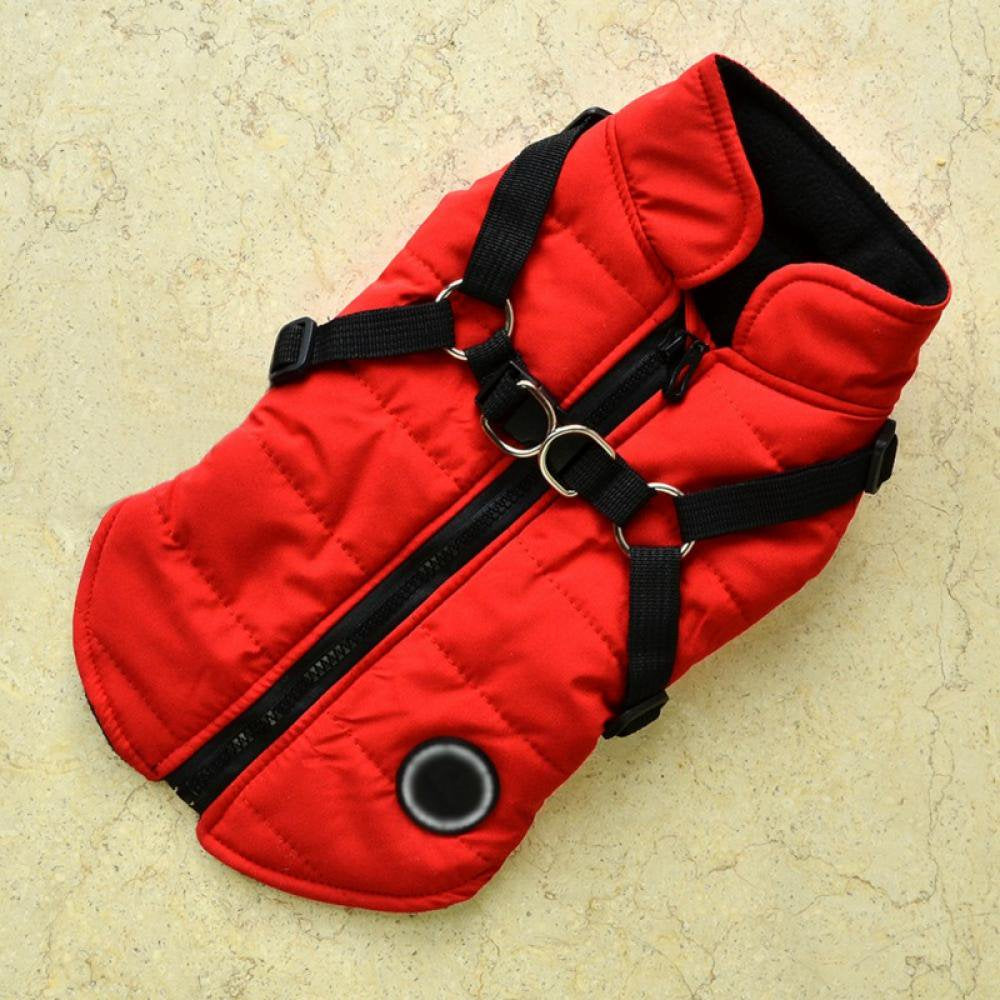 Topumt Dog Winter Coat W/Zipper-Waterproof Thick Cotton Snow Jacket for Dog Cat-Cold Weather Apparel