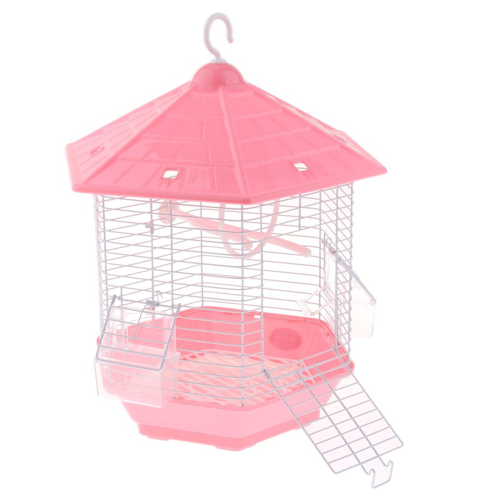 Pavilion-Shaped Pets Bird Cage with Stand K, for Small Animals Parrot Cockatiel Cockatoo Parakeet Finches Indoor and Outdoor Red Animals & Pet Supplies > Pet Supplies > Bird Supplies > Bird Cages & Stands Colcolo   