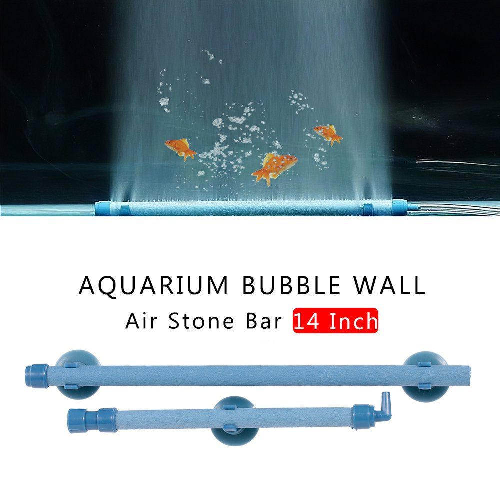 Suzicca Aquarium Bubble Wall Air Stone Bar 10 Inch Fish Tank Bubble Wall Air Diffuser Household Tool Animals & Pet Supplies > Pet Supplies > Fish Supplies > Aquarium Air Stones & Diffusers Suzicca 14" Blue 