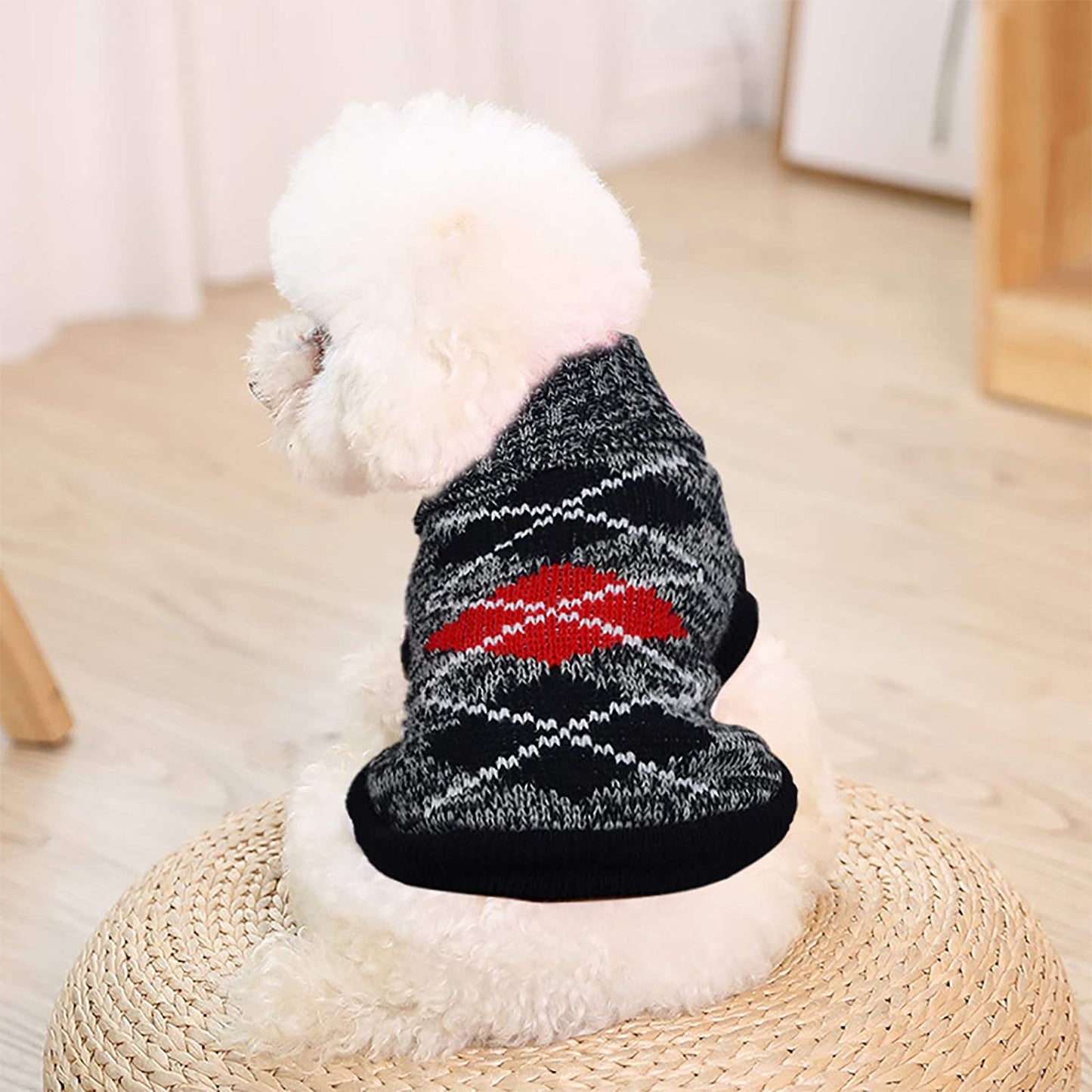 Cnarery Dog Sweater, Soft and Warm Dog Sweater, Dog Winter Coat, Cold Weather Clothes for Small Medium Dogs Cat (Large, Black) Animals & Pet Supplies > Pet Supplies > Dog Supplies > Dog Apparel Cnarery   