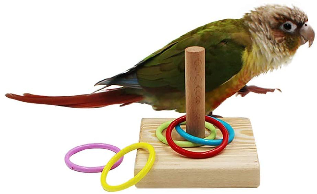 Bird Toys, Bird Trick Tabletop Toys, Training Basketball Stacking Color Ring Toys Sets, Parrot Chew Ball Foraing Toys, Education Play Gym Playground Activity Cage Foot Toys Animals & Pet Supplies > Pet Supplies > Bird Supplies > Bird Gyms & Playstands Quintina   