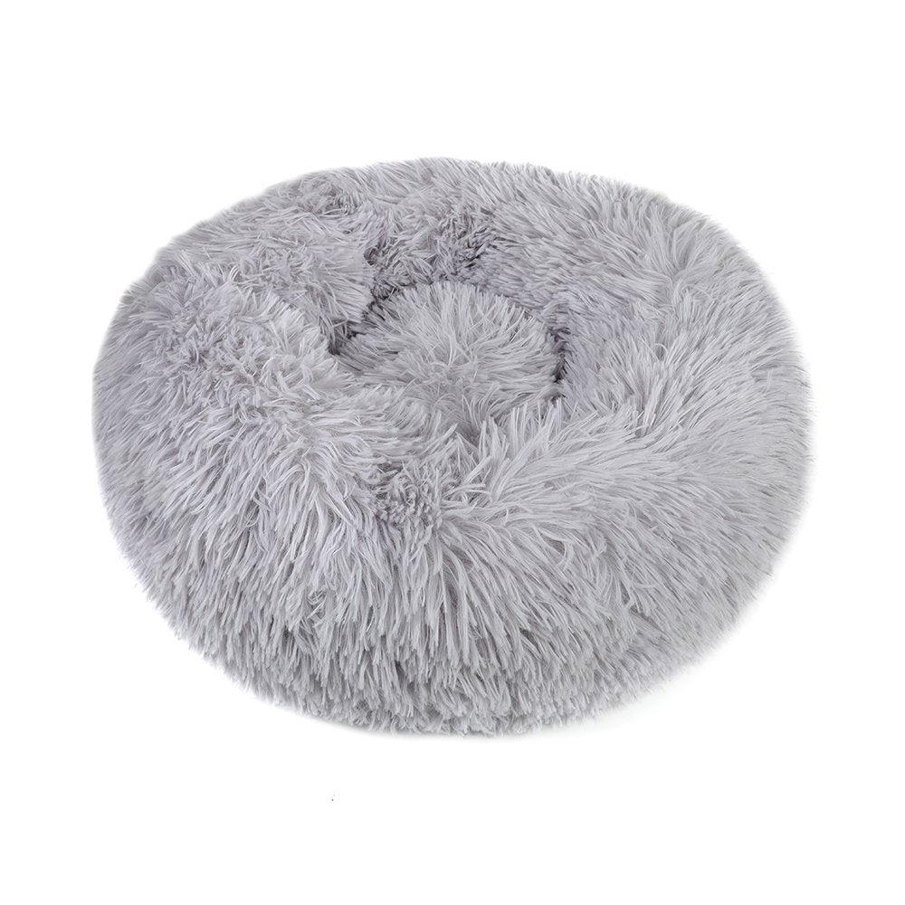 Round Plush Pet Bed for Dogs & Cats,Fluffy Soft Warm Calming Bed Sleeping Kennel Nest Animals & Pet Supplies > Pet Supplies > Cat Supplies > Cat Beds source max 20" Light Gray 