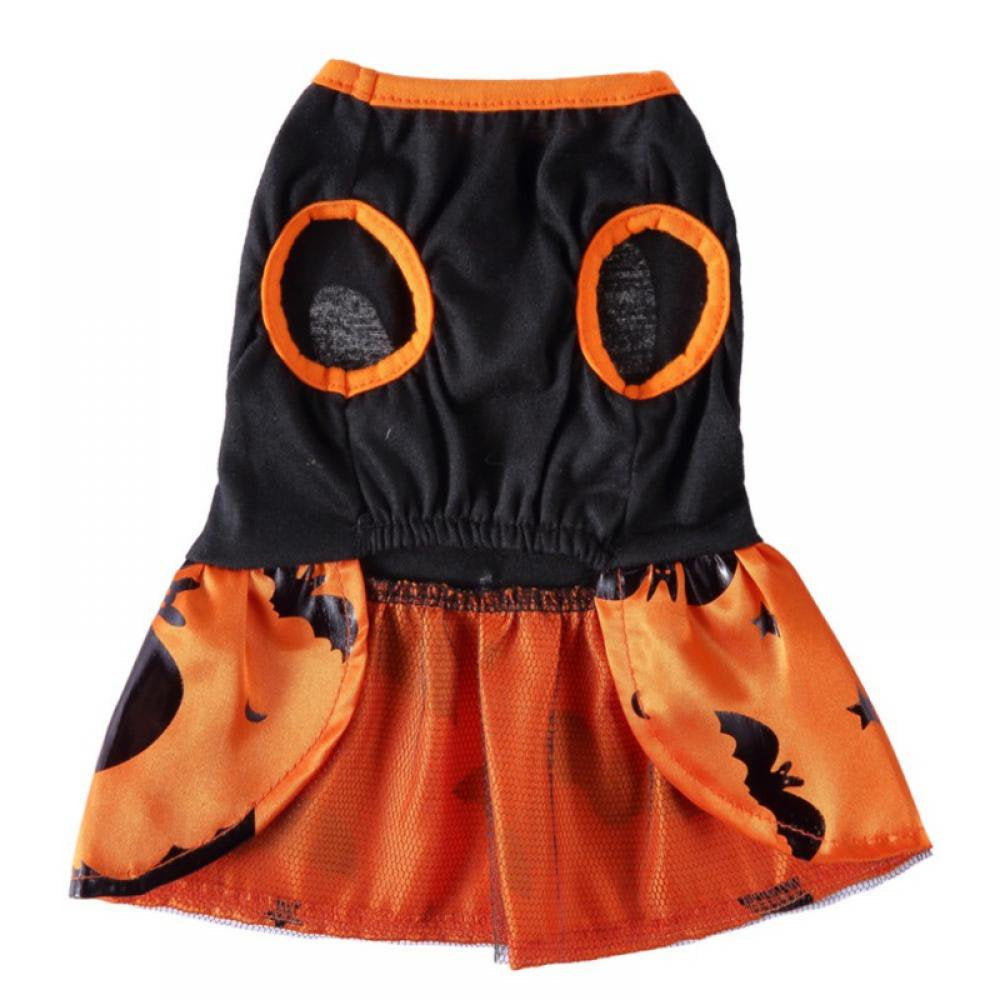Topumt Pumpkin Dog Halloween Costume Dog Clothes for Small Medium Large Dogs Girl Dresses Puppy Party Apparel Doggie Wedding Dress Animals & Pet Supplies > Pet Supplies > Dog Supplies > Dog Apparel Topumt   