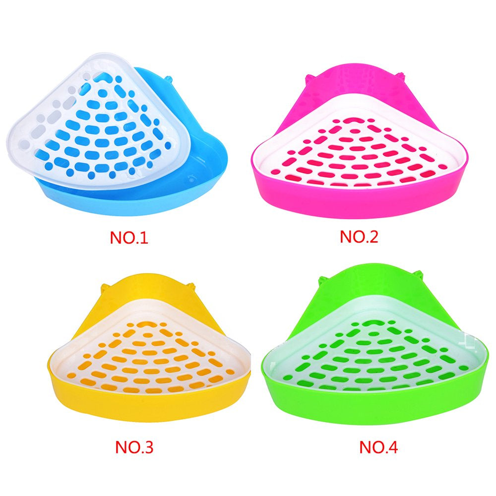 Duztion Multi-Colors Geometric Shaped Pet Potty Toilet Corner Bedding Box Small Animal Universal Plastic Toilet Animals & Pet Supplies > Pet Supplies > Small Animal Supplies > Small Animal Bedding Duztion   