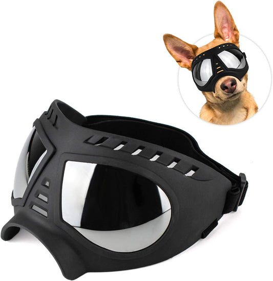 Lifeunion Dog Goggles Adjustable Anti-Dust/Haze/Wind/Snow UV Protection Goggles Sunglasses for Medium Large Dogs (Nose Bridge: 6 Cm/2.36 In, Black) Animals & Pet Supplies > Pet Supplies > Dog Supplies > Dog Apparel Lifeunion   