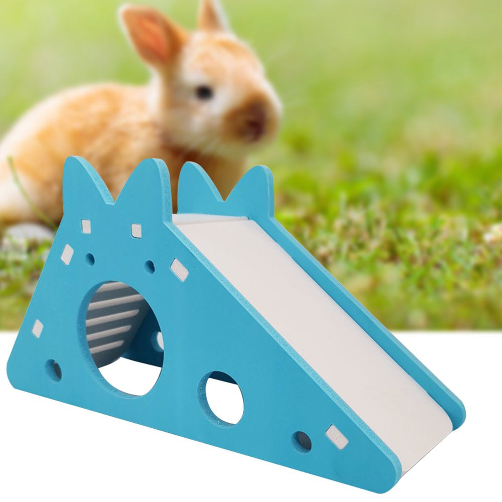 Walbest Hamster Hideout,Cute Hamster Exercise Toy Wooden Hamster House with Ladder Slide for Guinea Pig Hamster Cage Accessories,Small Animal Habitat Sleeping Nest Animals & Pet Supplies > Pet Supplies > Small Animal Supplies > Small Animal Habitats & Cages Walbest   