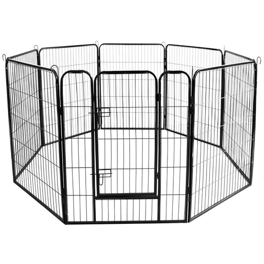 Large Indoor Metal Pet Run Playground Fence Indoor Outdoor Iron 8-Panel Playpen Pet Supply Animals & Pet Supplies > Pet Supplies > Dog Supplies > Dog Kennels & Runs ABIDE   