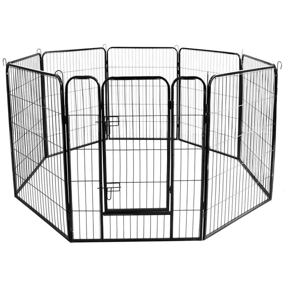 Large Indoor Metal Pet Run Playground Fence Indoor Outdoor Iron 8-Panel Playpen Pet Supply Animals & Pet Supplies > Pet Supplies > Dog Supplies > Dog Kennels & Runs Wrea   