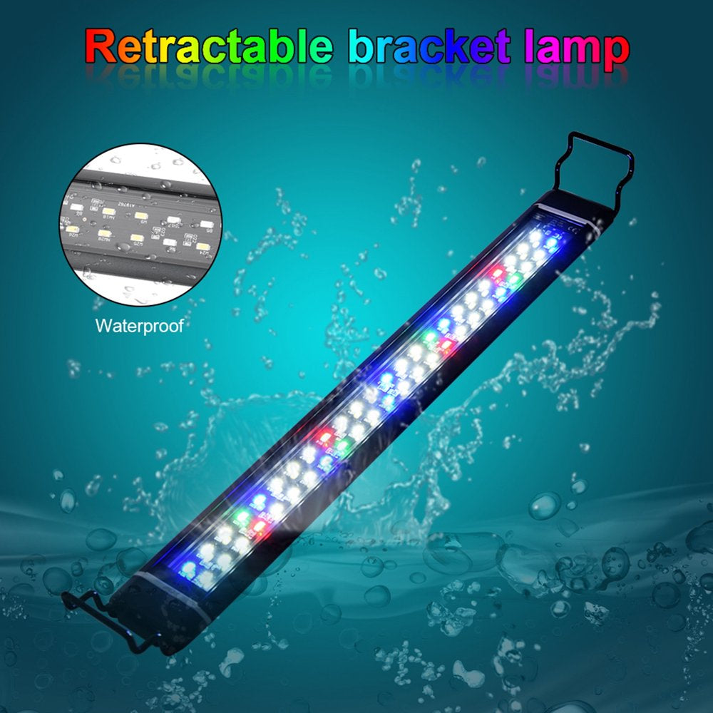 Full-Spectrum Aquarium Light with Aluminum Alloy Shell Extendable Brackets-Light Animals & Pet Supplies > Pet Supplies > Fish Supplies > Aquarium Lighting TKJH   