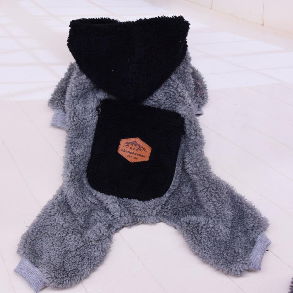 Dog Plush Sweater Hoodies for Winter Thicken Puppy Coat Imitation Fur Warm Dog Apparel Dog Clothes with Pocket for Tiny Small Medium Dogs Animals & Pet Supplies > Pet Supplies > Dog Supplies > Dog Apparel 777447070   