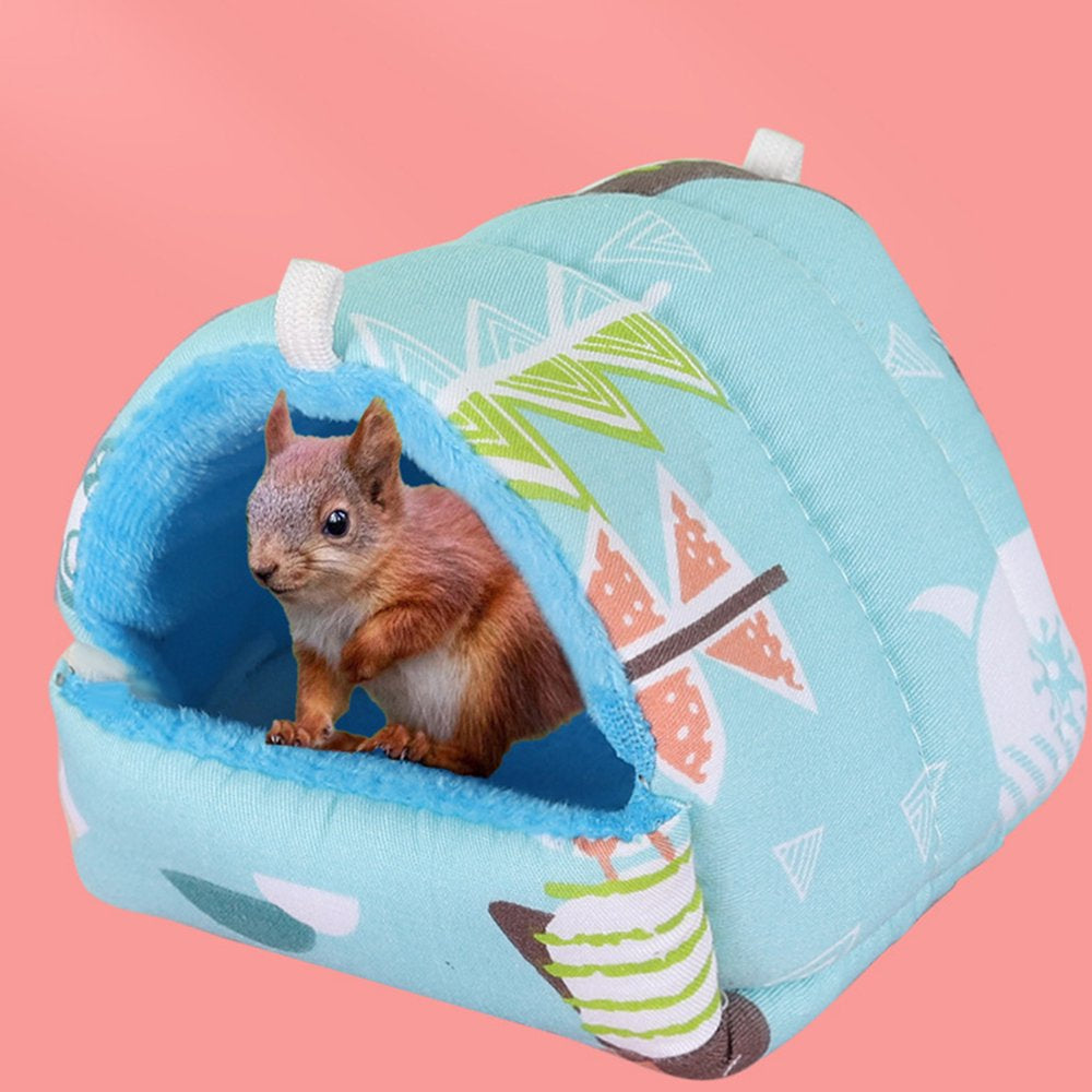 Bueatyh New Hamster Bed Lovely Print Plush Lining Cage Accessories Squirrel Hammock Small Animal Hanging Nest for Rodent Animals & Pet Supplies > Pet Supplies > Small Animal Supplies > Small Animal Bedding BueatyH   