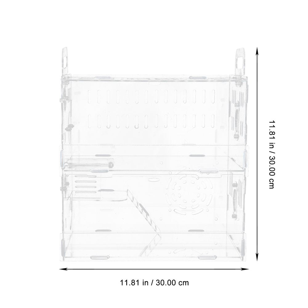 Hamster Cage House Small Habitat Reptile Animal Gerbil Box Hideout Guinea Dwarf Pet Rat Acrylic Exercise Play Home Animals & Pet Supplies > Pet Supplies > Small Animal Supplies > Small Animal Habitats & Cages HOMEMAXS   