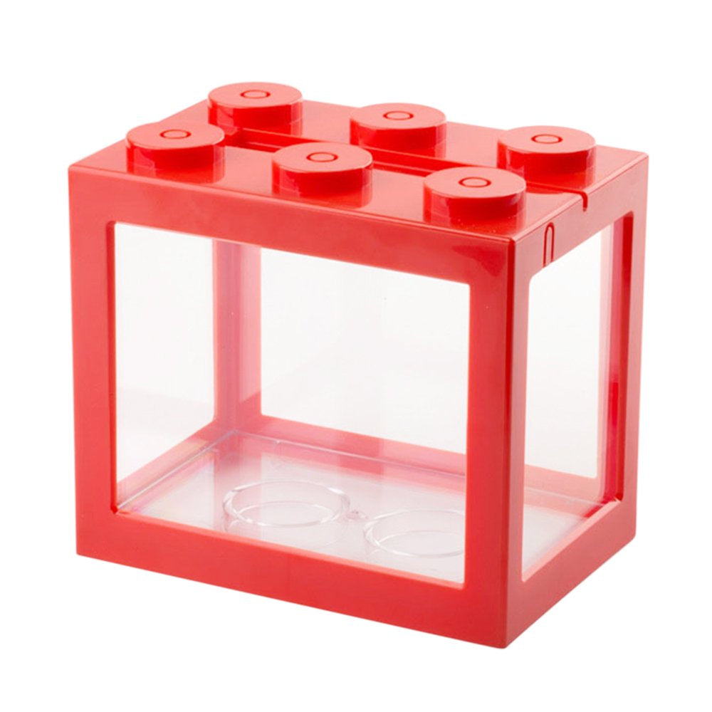 Goolrc Mini Fish Tanks Row Aquarium Stackable Tanks Feeding Tanks Mini Reptile Row Box Desktop Decoration Animals & Pet Supplies > Pet Supplies > Fish Supplies > Aquarium Lighting GoolRC Red  