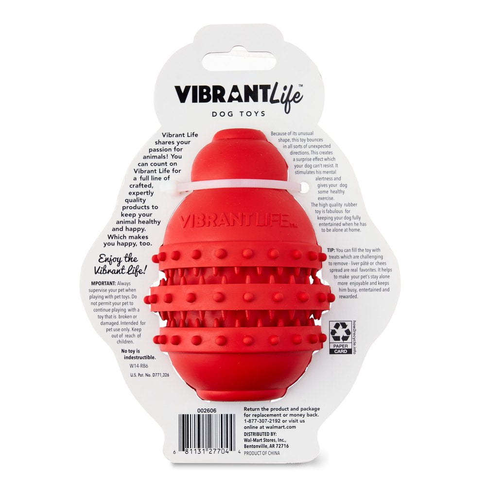 Vibrant Life Treat Buddy Dog Toy, Red, Medium, 5" Animals & Pet Supplies > Pet Supplies > Dog Supplies > Dog Toys Wal-Mart Stores, Inc.   