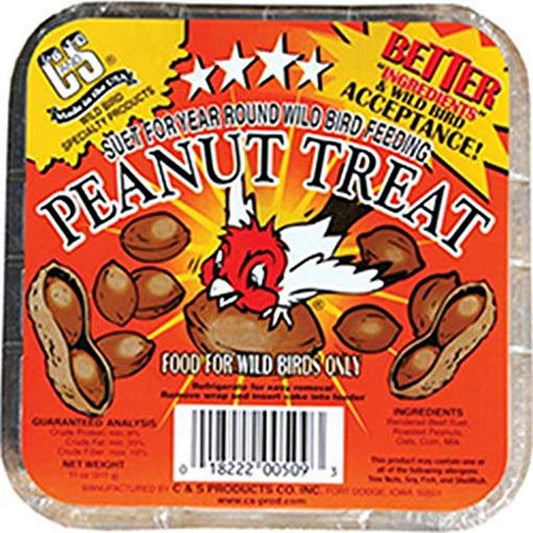 C&S Peanut Treat Suet for Wild Birds Only, 11 Ounces Each Qty 1 Animals & Pet Supplies > Pet Supplies > Bird Supplies > Bird Treats C&S   