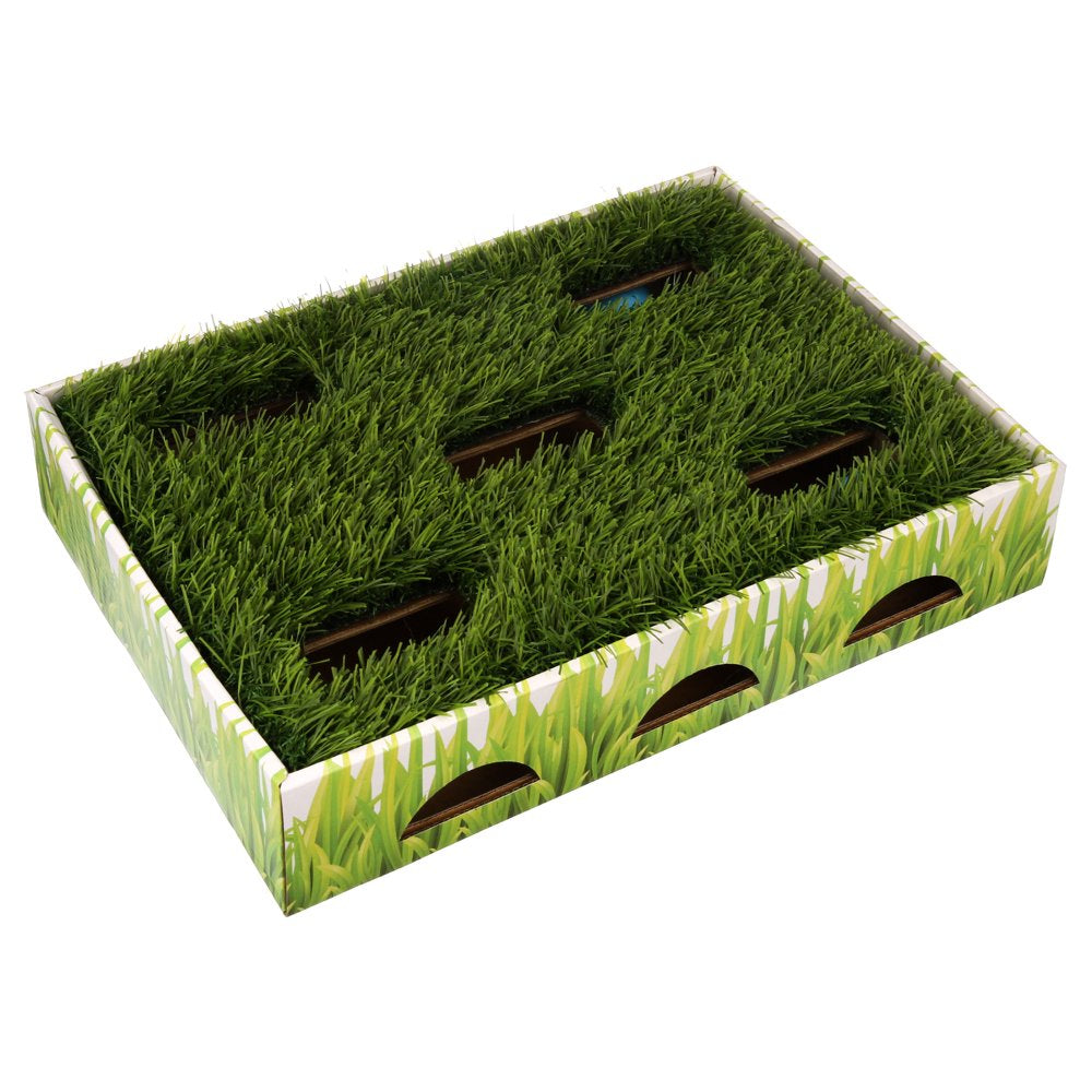 Petstages Grass Patch Hunting Box Interactive Cat Toy, Green, One-Size Animals & Pet Supplies > Pet Supplies > Cat Supplies > Cat Toys Outward Hound Holdings   