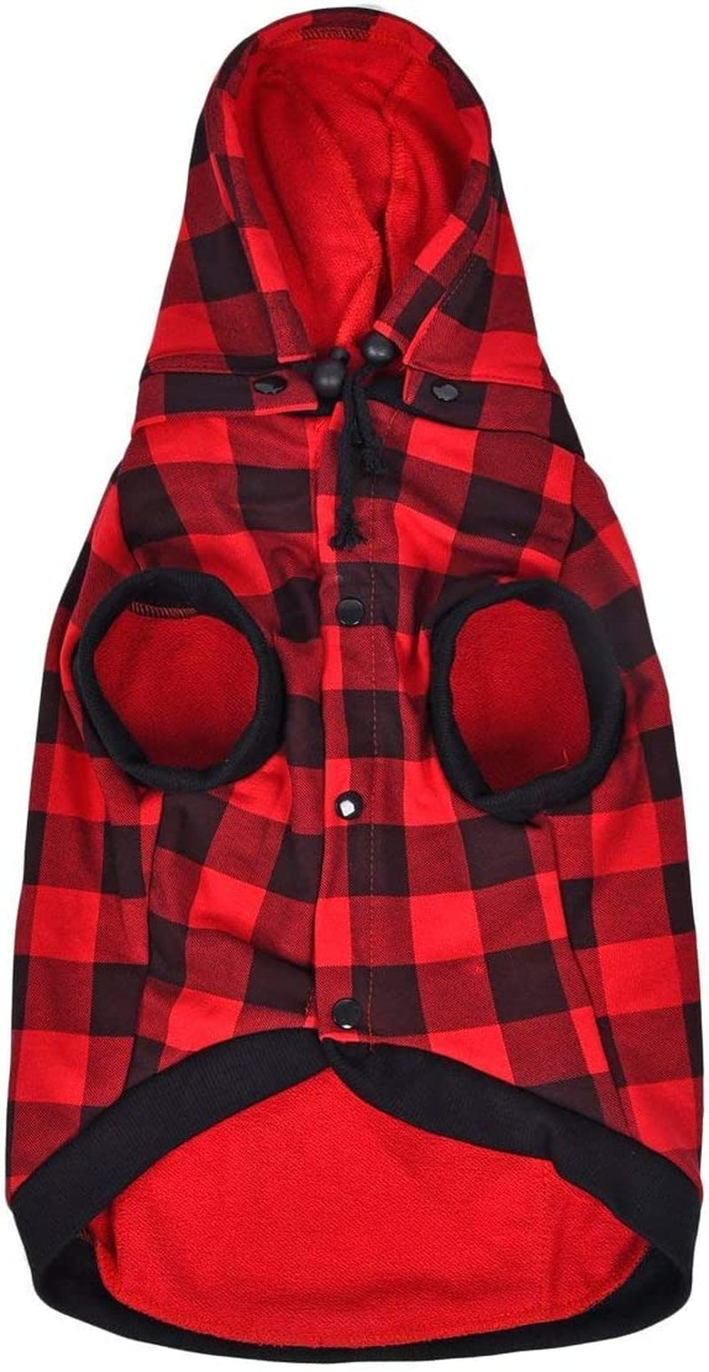 PAWZ Road Dog Coat Plaid Dog Sweater British Style Dog Vest Windproof Dog Jacket Dog Winter Clothes for Small Medium Large Dogs Red 2Xlarge Animals & Pet Supplies > Pet Supplies > Dog Supplies > Dog Apparel PAWZ Road   