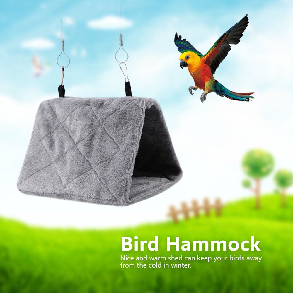 EOTVIA Parrot Plush Hanging Cage,Soft Plush Hammock Hanging Cage Tent for Birds Parrot Winter Warm Bed Pet Toy Animals & Pet Supplies > Pet Supplies > Bird Supplies > Bird Toys Eotvia   