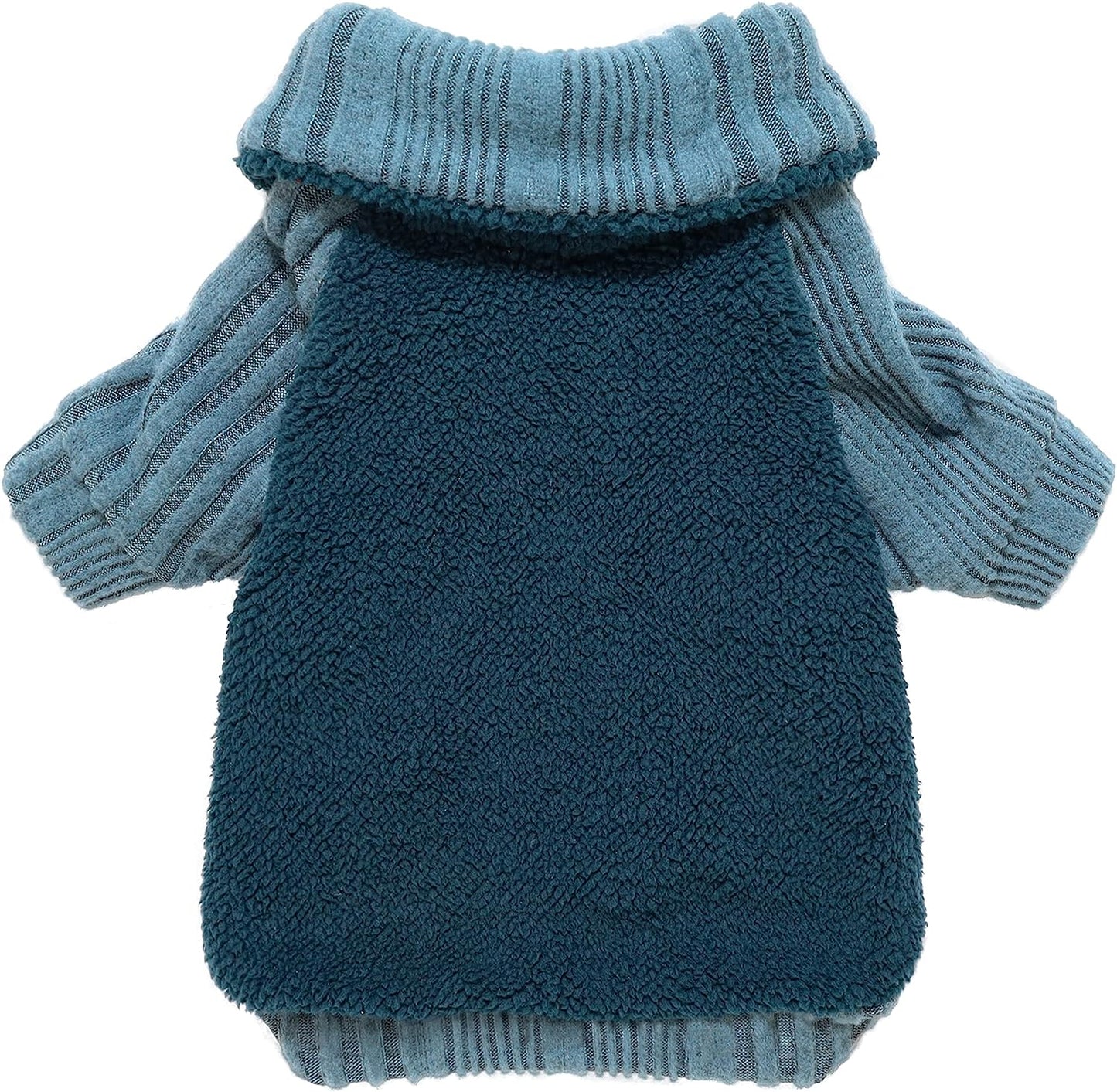 Fitwarm Fleece Dog Sweater, Turtleneck Dog Coat, Dog Winter Clothes for Small Dogs Boy, Pet Pullover Jumper, Cat Apparel, Blue, Medium Animals & Pet Supplies > Pet Supplies > Dog Supplies > Dog Apparel Fitwarm Blue Small 