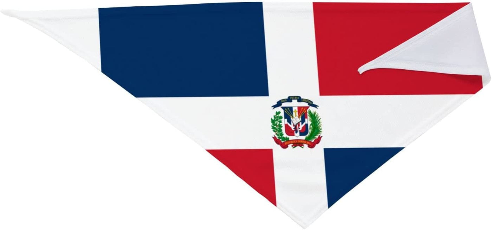 Flag of the Dominican Republic Pet Dog and Cat Decorative Triangle Scarf,Dog Bandana,Breathable and Stain Resistant. Animals & Pet Supplies > Pet Supplies > Dog Supplies > Dog Apparel ZALTAS   