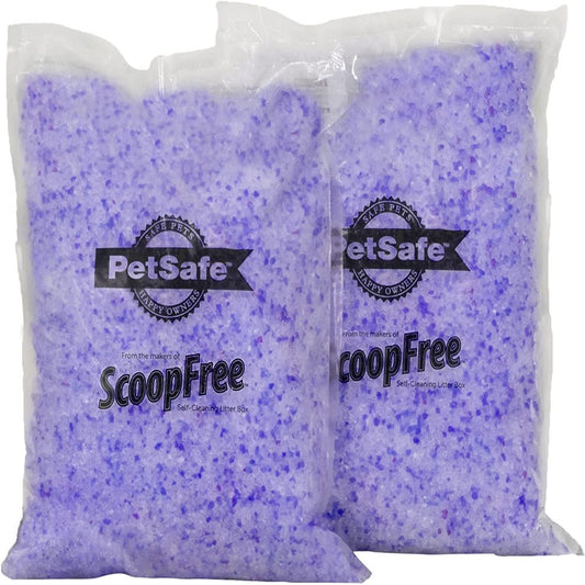 Petsafe Scoopfree Premium Crystal Cat Litter - Includes 2 Bags (4.5 Lb Each) of Litter - Works with Any Traditional Litter Box, Absorbs Faster than Clay Clumping, Low Tracking for Less Mess Animals & Pet Supplies > Pet Supplies > Cat Supplies > Cat Litter PetSafe   