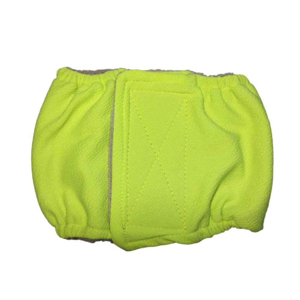 Barkertime Neon Green Washable Dog Belly Band Male Wrap - Made in USA