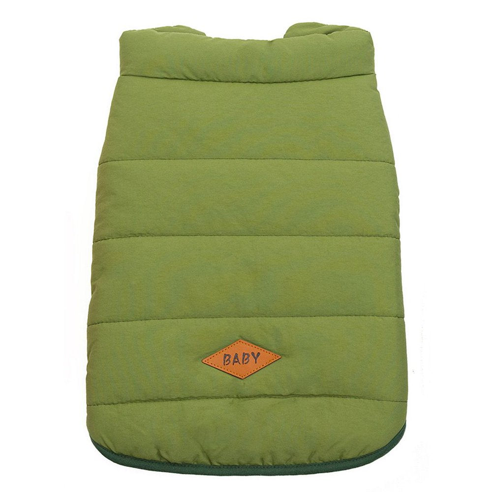 Hiheart Dogs Pet Apparel Padded Water Resistant Windproof Winter Vest for Small Medium Puppies Green XL Animals & Pet Supplies > Pet Supplies > Dog Supplies > Dog Apparel Daai Apparel Co LTD   