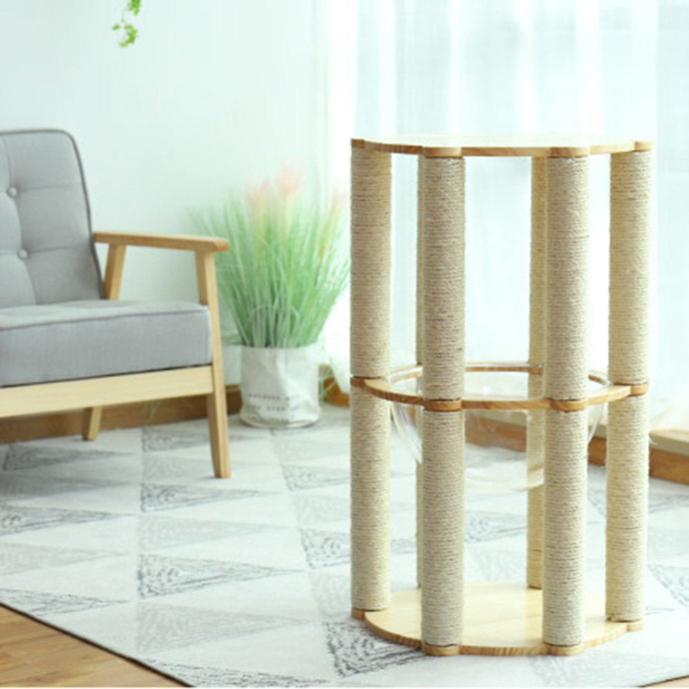 INSTACHEW Hexagon Tower Scratch Post Hammock Bed for Large, Medium, and Small Cat, Lounge Furniture for Beloved Pet, Cozy Nest for Sleeping and Playing Animals & Pet Supplies > Pet Supplies > Cat Supplies > Cat Beds INSTACHEW   