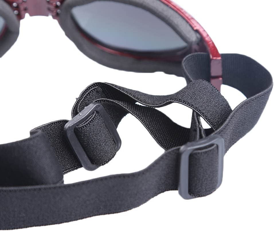 Foldable Dog Sunglasses Pet Goggles for Dog Eye Protection Outdoor Sport Sunglasses for Midium Large Dogs (Red) Animals & Pet Supplies > Pet Supplies > Dog Supplies > Dog Apparel Petall   