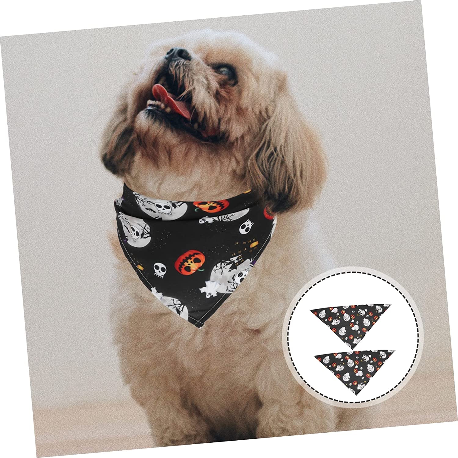 BCOATH 2 Pcs Pet Bib Cosplay Accessories Ghost Towel Pumpkin Cat Scarf Kitten Triangle Bibs Triangle Dog Necktie Dog Kerchief Washable Neckerchief Dog Bandanas Collar Polyester Bibs Animals & Pet Supplies > Pet Supplies > Dog Supplies > Dog Apparel BCOATH   