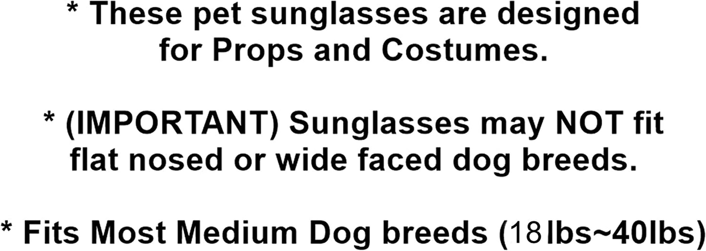 G003 Dog Pet round Costume Prop Glasses Sunglasses Medium Breeds 18-40Lbs (Round Black-Clear Lens) Animals & Pet Supplies > Pet Supplies > Dog Supplies > Dog Apparel Style Vault   