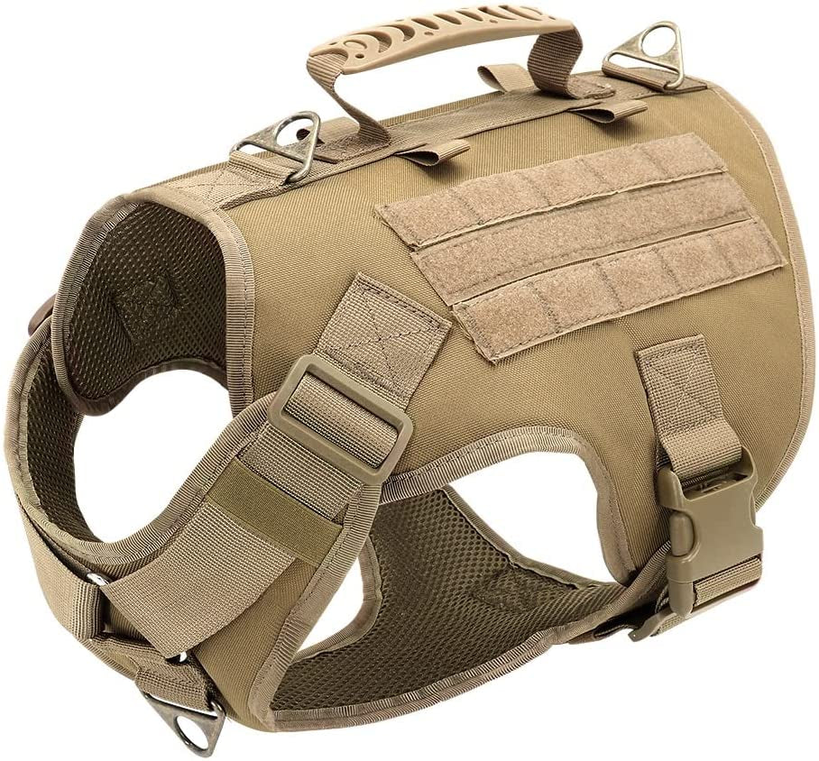 SXNBH Dog Harness Pet Military Training Dog Vest Shepherd Dog Harness Molle Vest for Medium Large Dogs ( Color : E , Size : M ) Animals & Pet Supplies > Pet Supplies > Dog Supplies > Dog Apparel chuju E L 