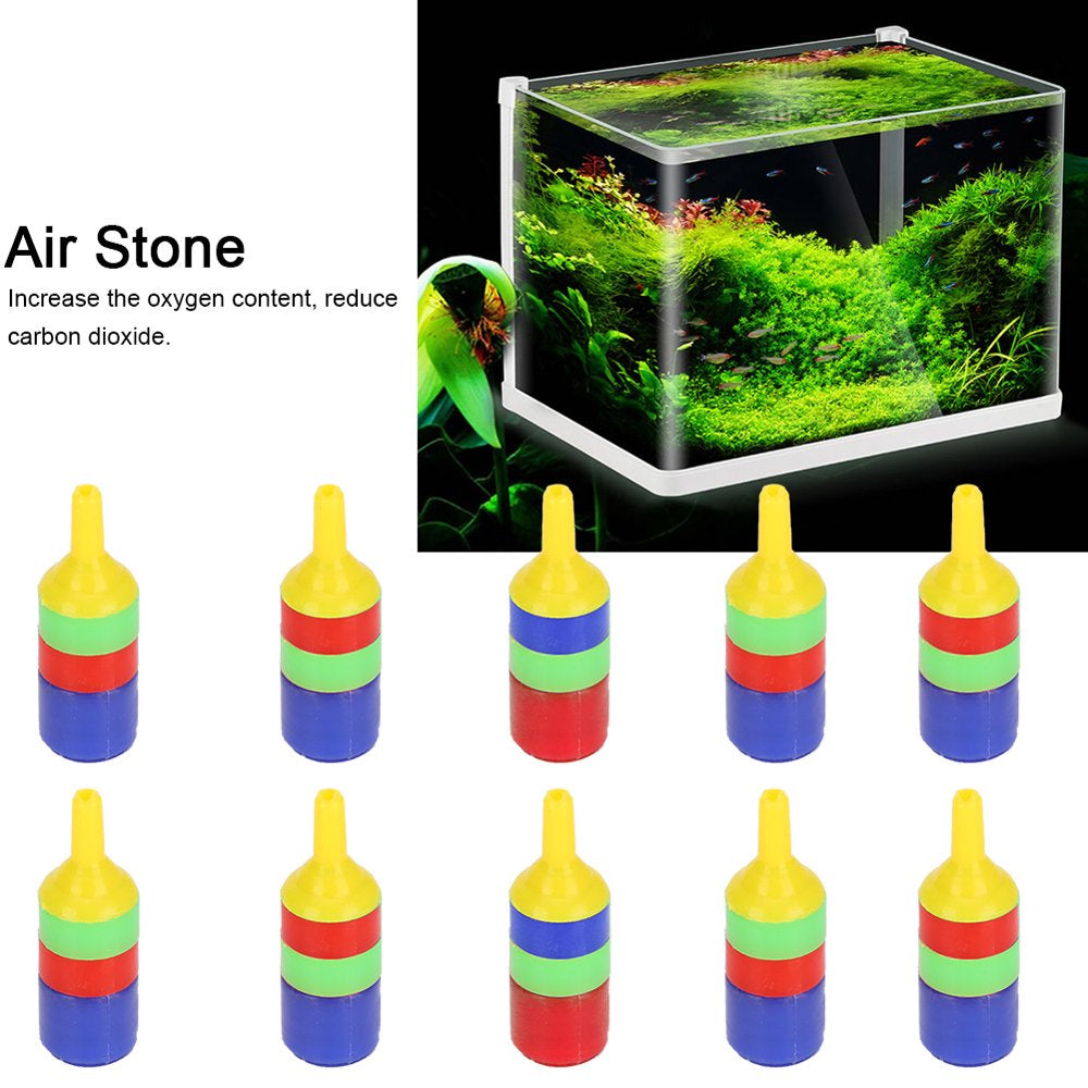 LYUMO Air Stone,Aquarium Accessories,10Pcs Fish Tank Air Stone Bubbles Release Oxygen Increasing Diffuser High Efficiency Aeration Purification