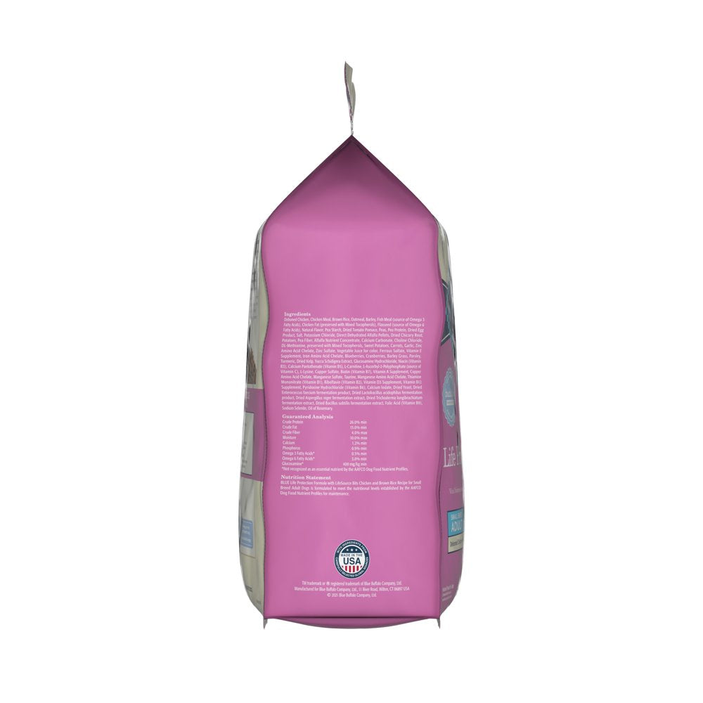 Blue Buffalo Life Protection Formula Small Breed Chicken and Brown Rice Dry Dog Food for Adult Dogs, Whole Grain, 5 Lb. Bag Animals & Pet Supplies > Pet Supplies > Small Animal Supplies > Small Animal Food Blue Buffalo   