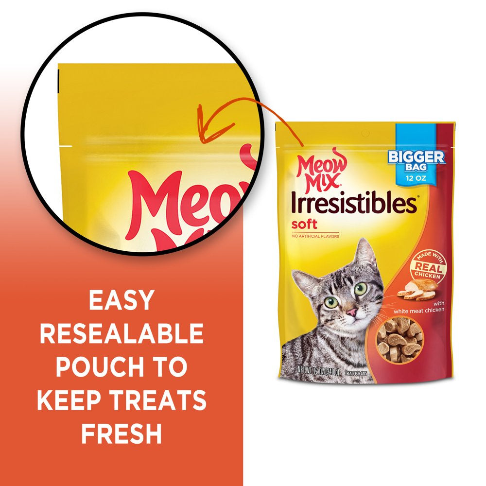 Meow Mix Irresistibles Cat Treats - Soft with White Meat Chicken, 12-Ounce Bag Animals & Pet Supplies > Pet Supplies > Cat Supplies > Cat Treats The J.M. Smucker Company   