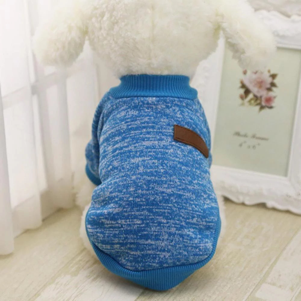 Dog Sweater, Stretchy Pullover Knitwear Dog Coat Jacket, Soft Thickening Warm Pup Dog Knitwear Sweatershirt, Windproof Winter Dog Coat Apparel Outfit with Leash Hole for Small Medium Dogs Cats