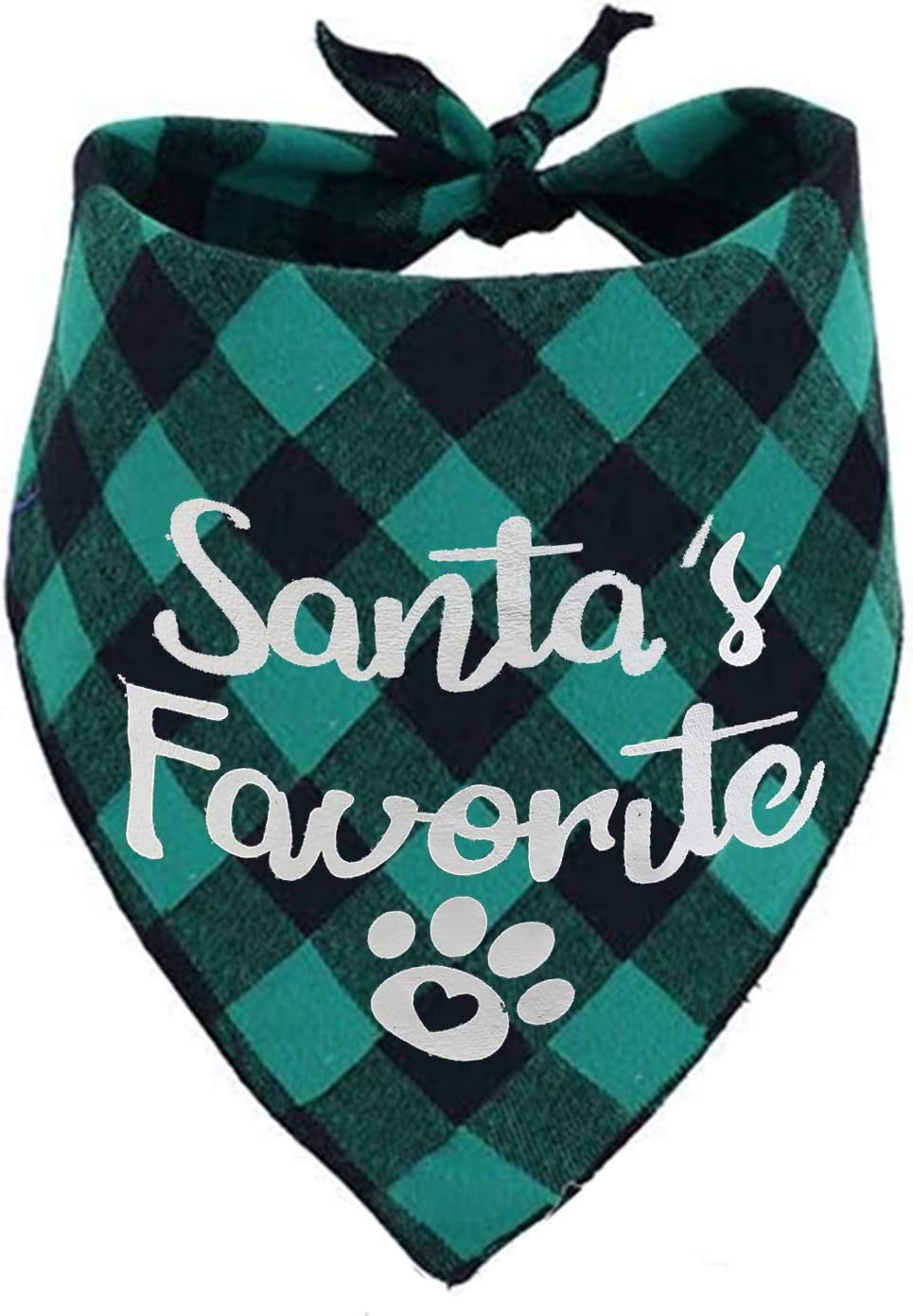 Dog Christmas Scarf 2 Pack, Buffalo Plaid Pet Bandana for Medium Large Dogs Animals & Pet Supplies > Pet Supplies > Dog Supplies > Dog Apparel JPB   