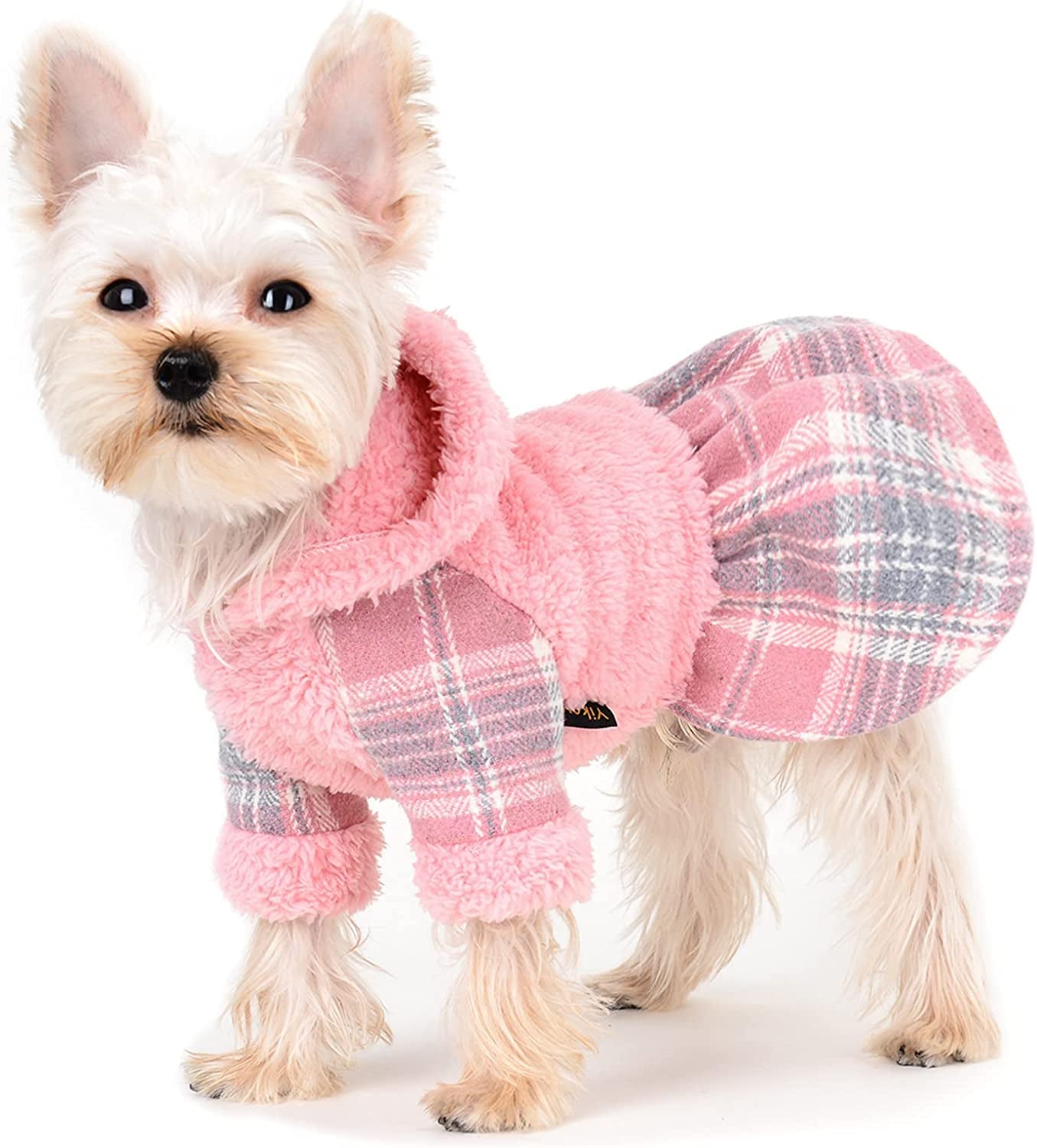 Yikeyo Small Dog Sweater Dress Winter Warm Dog Clothes for Small Dogs Girl Dog Fleece Sweater Pink Fluffy Puppy Hoodies Pet Clothing,Size Medium Animals & Pet Supplies > Pet Supplies > Dog Supplies > Dog Apparel Yikeyo Pink Medium(5-8lbs) 