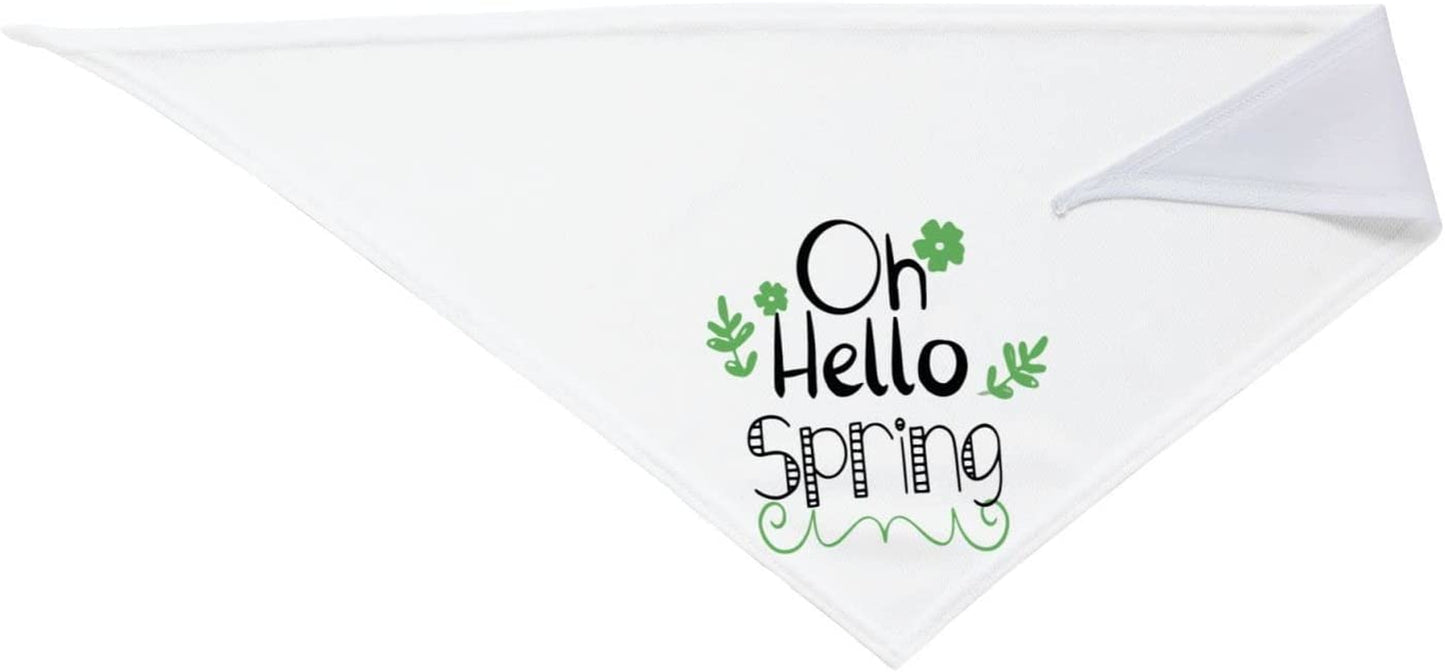 Hello Spring Black English Pet Dog and Cat Decorative Triangle Scarf,Dog Bandana,Breathable and Stain Resistant. Animals & Pet Supplies > Pet Supplies > Dog Supplies > Dog Apparel ZALTAS   