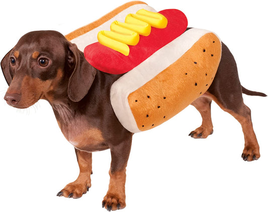 Rubie'S Hot Dog Pet Costume, Small Animals & Pet Supplies > Pet Supplies > Dog Supplies > Dog Apparel Rubies Decor Multi-Color 1 XL (Neck: 20", Girth: 27", Back: 28")